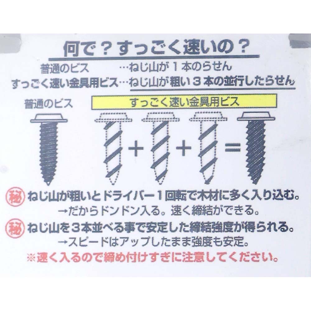 ５４４－３５９　黒すっごく早い金具ビス４Ｘ５１