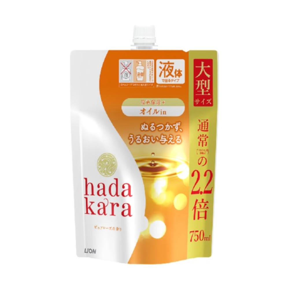 hadakara オイルインタイプ ピュアローズの香り 詰替大型サイズ　750ml