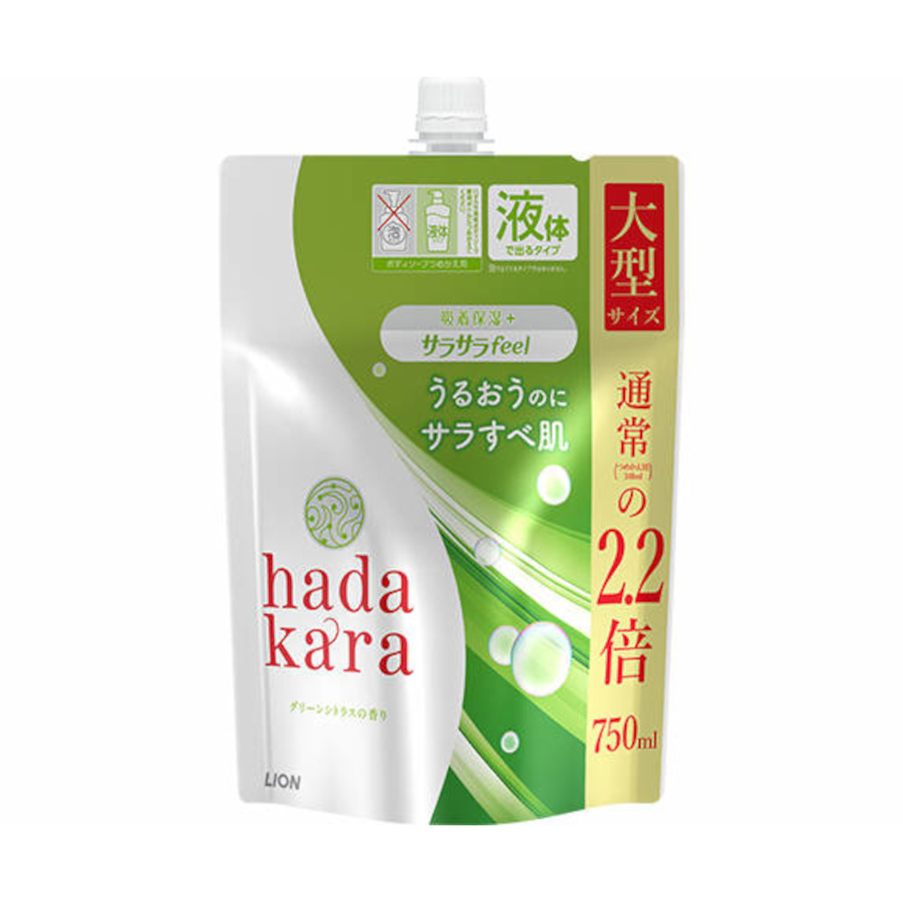 hadakara サラサラfeelタイプ グリーンシトラスの香り詰替大型　750ml