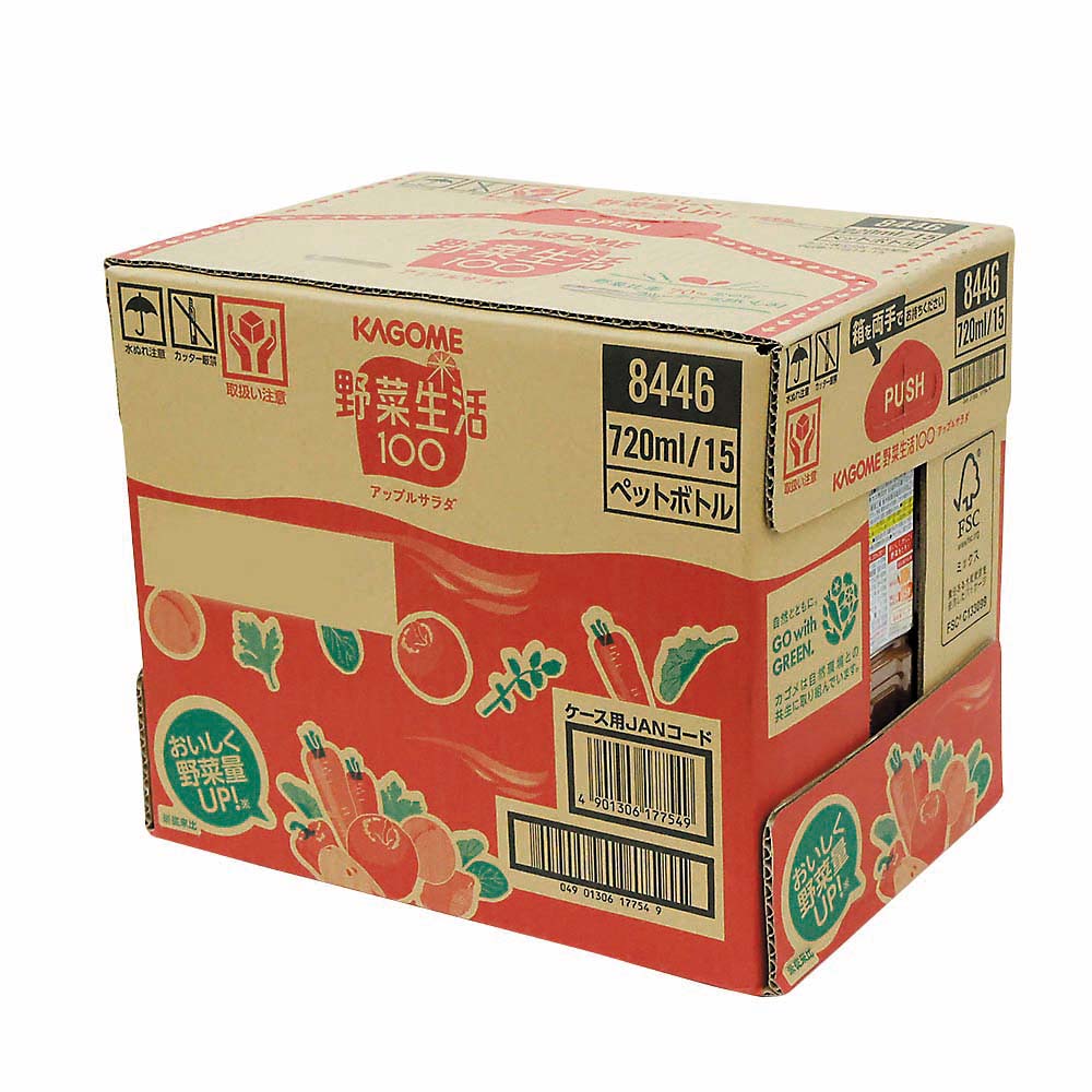 カゴメ野菜生活100アップルサラダスマートPET　ケース
