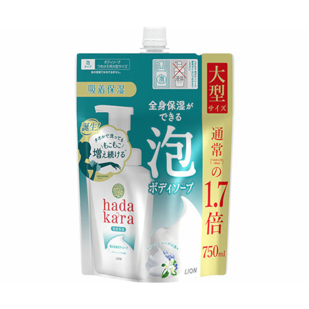 hadakaraボディソープ 泡タイプ クリーミーソープの香り 替特大　750ml