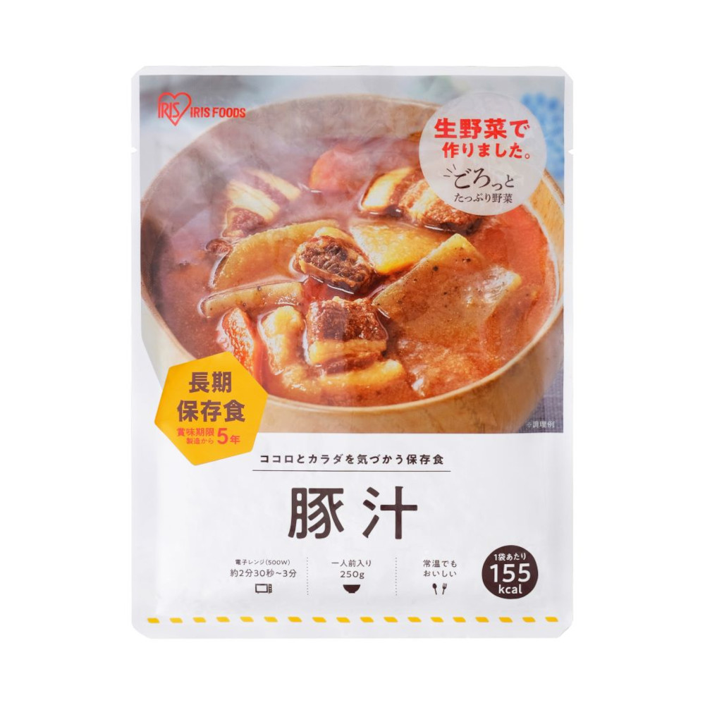 アイリスフーズ　災対食パウチ豚汁　250g　250g