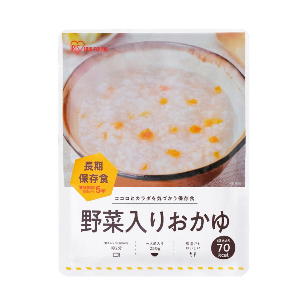 アイリスフーズ　災対食パウチ野菜入りおかゆ　250g　250g