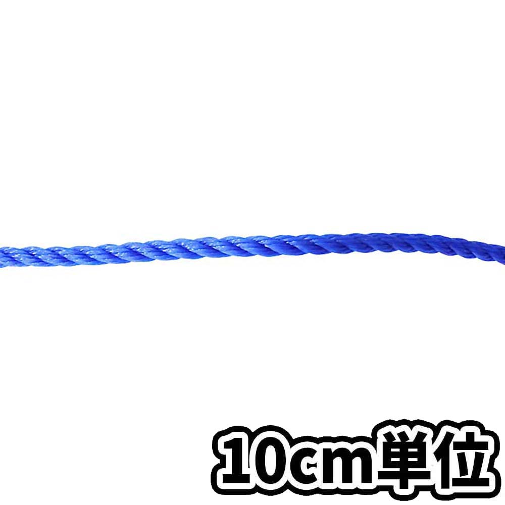 HZロープ 青 6mm　10cm