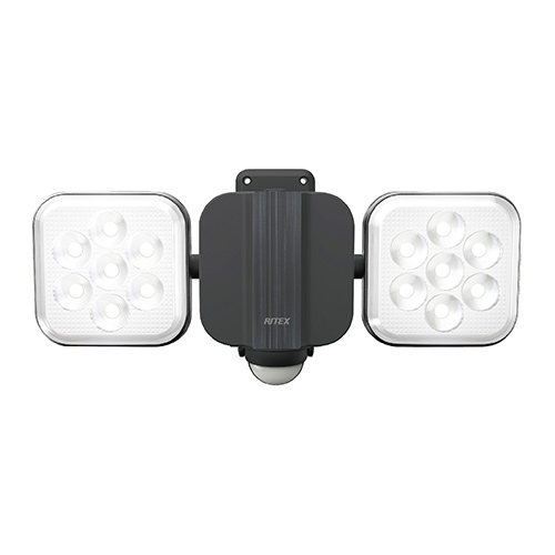 ムサシ 11W×2灯 フリーアーム式LEDセンサーライト　LED-AC2022