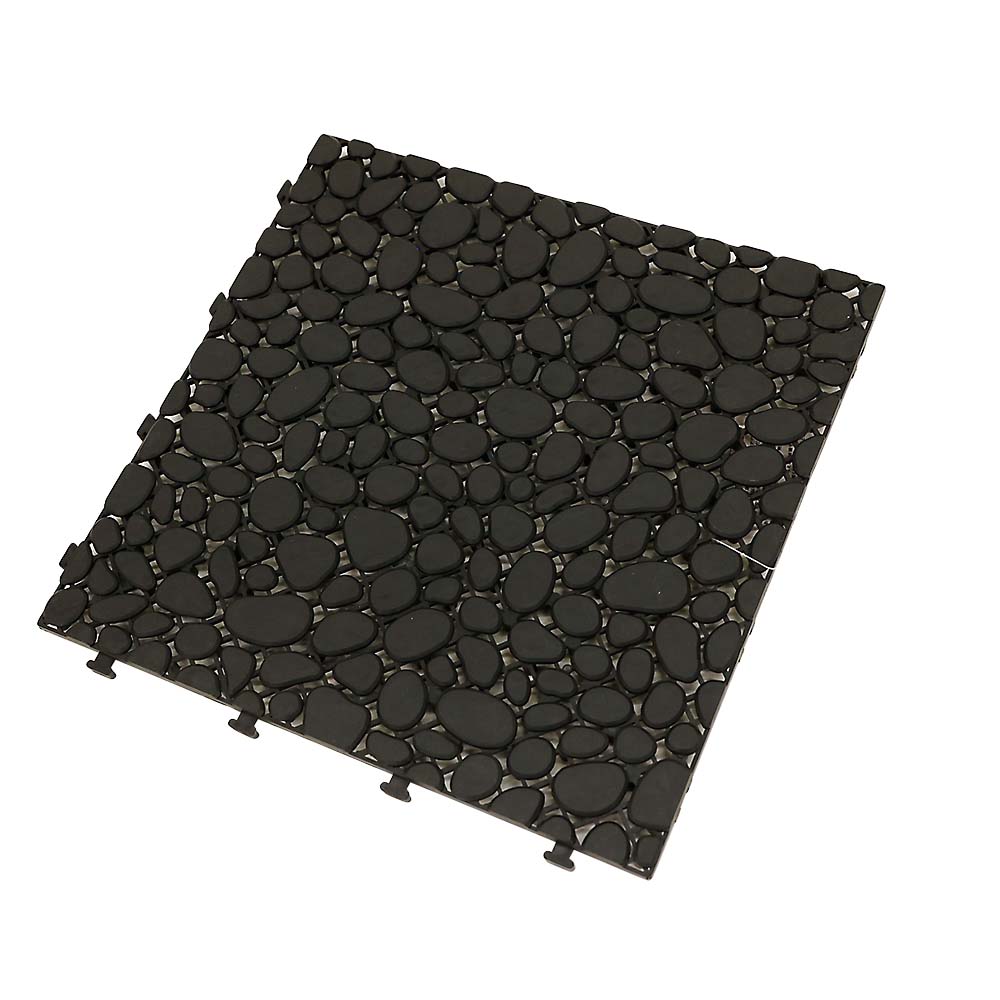 ストーン調ジョイントフロアデッキ　ＢＫ　約３０ｘ３０ｃｍ　バラ