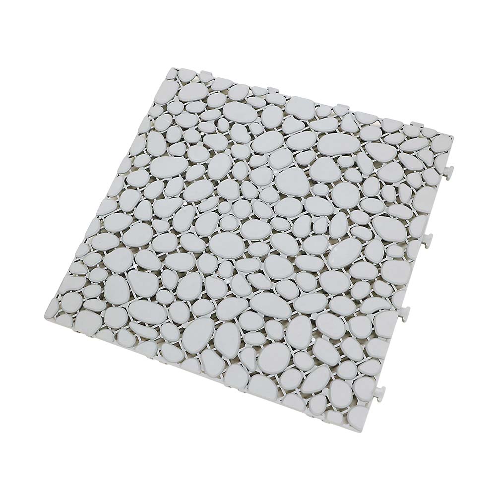 ストーン調ジョイントフロアデッキ　ＧＹ　約３０ｘ３０ｃｍ　バラ