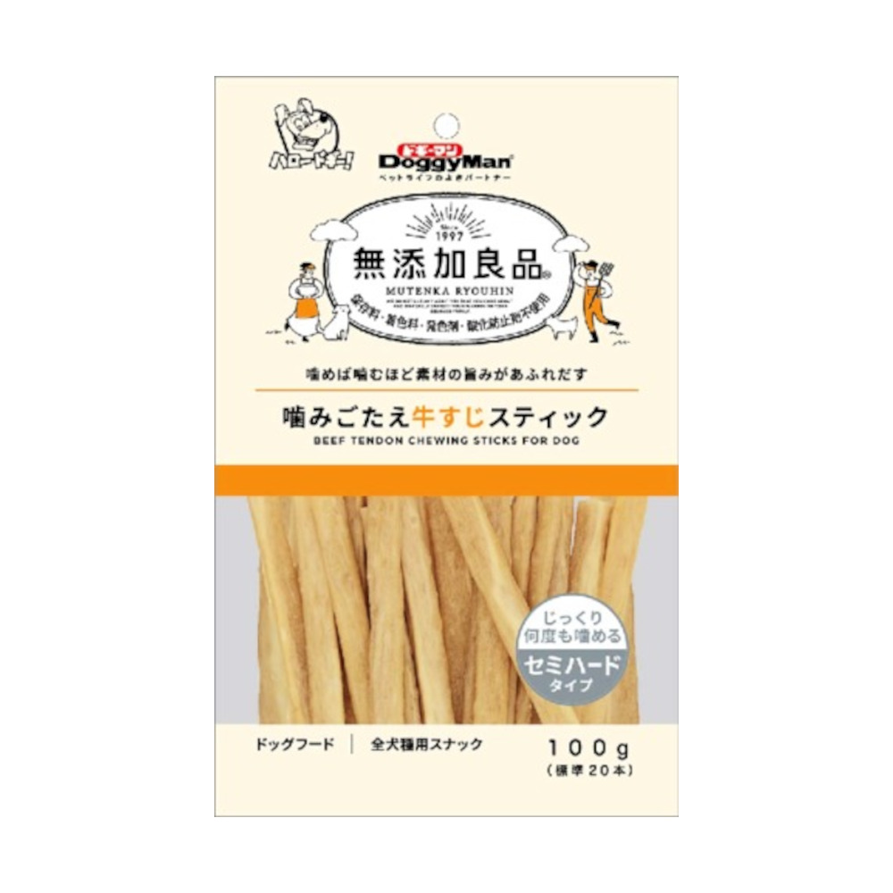 無添加良品 噛みごたえ牛すじスティック　100g