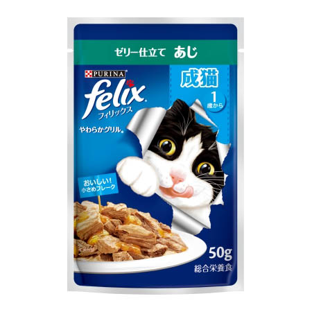 ネスレ　フィリックスパウチ　成猫　あじ　５０ｇ　５０ｇ