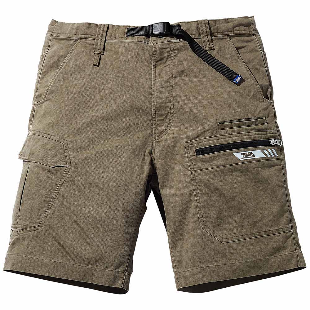 9531カーゴハーフパンツ　カーキ 3L