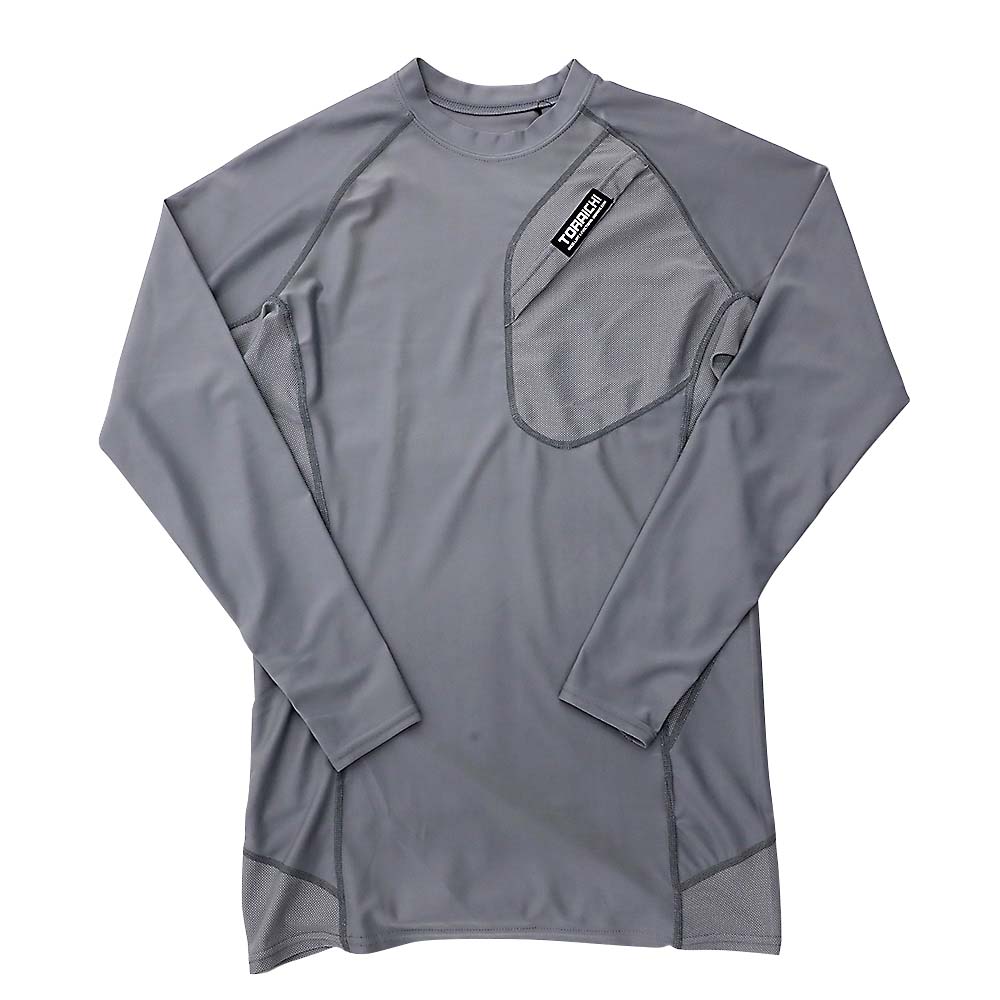 5982長袖クルーネックTシャツ　グレー L
