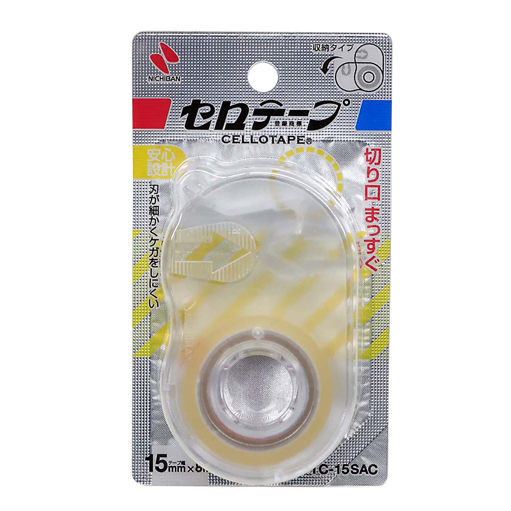 ニチバン　セロテープ小巻収納カッター付き　半透明　ＴＣー１５ＳＡＣ