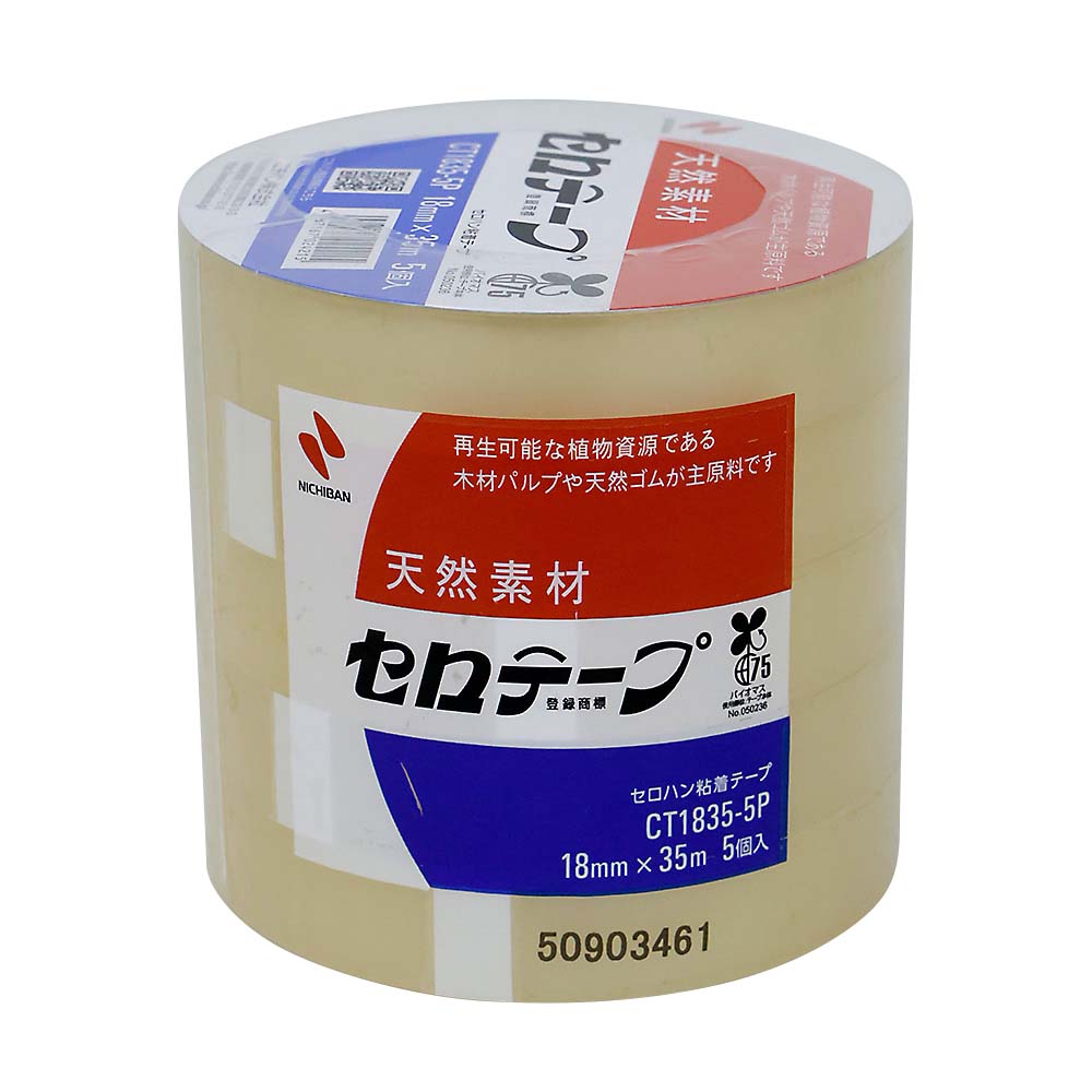 チ。 バデーニ 5点セット ニチバン セロテープ大巻5巻パック 18mmx35m CT－1835