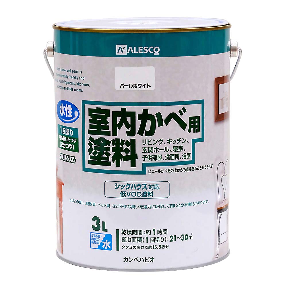 室内カベ用塗料 パールホワイト　3L