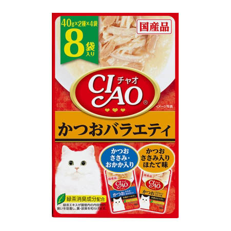 ＣＩＡＯパウチ　かつおバラエティ　４０ｇＸ８