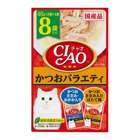 CIAOパウチ かつおバラエティ　40gX8