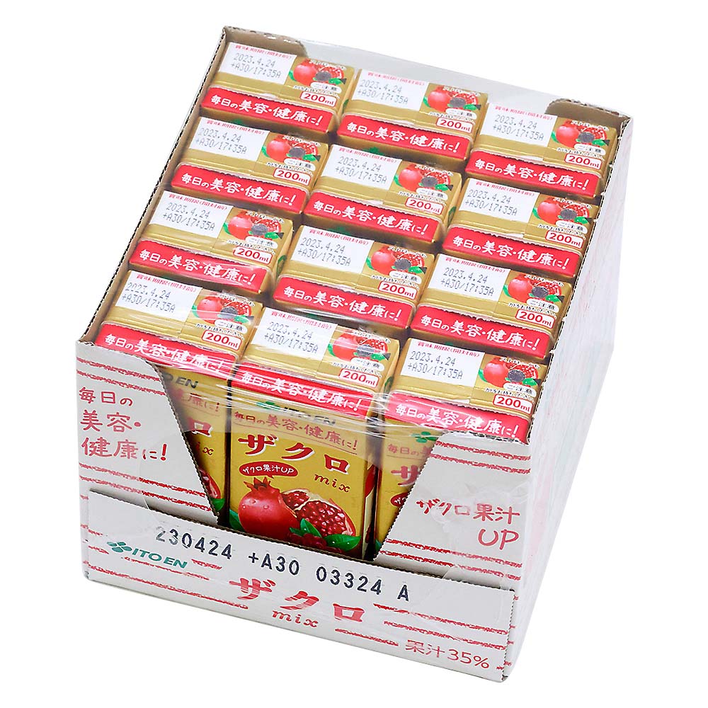 伊藤園 紙ザクロMIX 200ml ケース　200ml 12