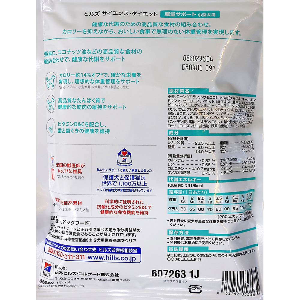 ＳＤ　小型犬用　減量サポート　２００ｇ