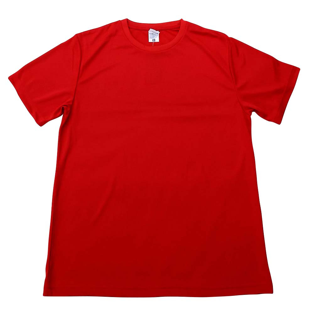 ポリジンドライＴシャツ　ＭＳ１１５４－３　レッド－ＸＸＸＸＬ（５Ｌ）　レッド　５Ｌ