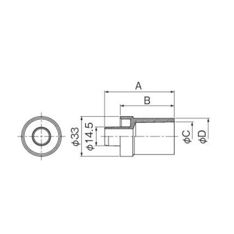 ＶＰ管ジョイント　ＤＳＨ－１４－２０Ｖ