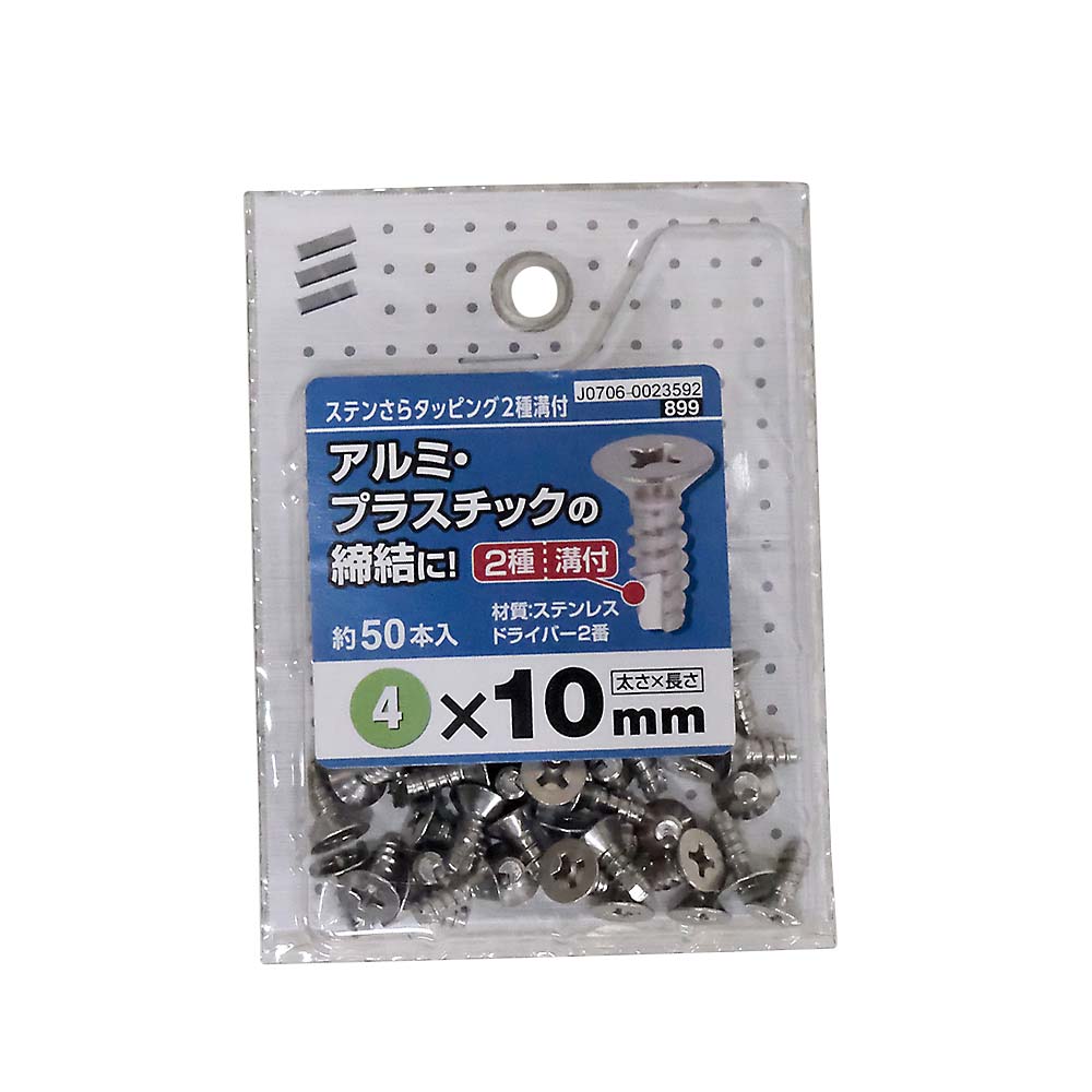 ステンさらタッピング2種溝(中)4X10