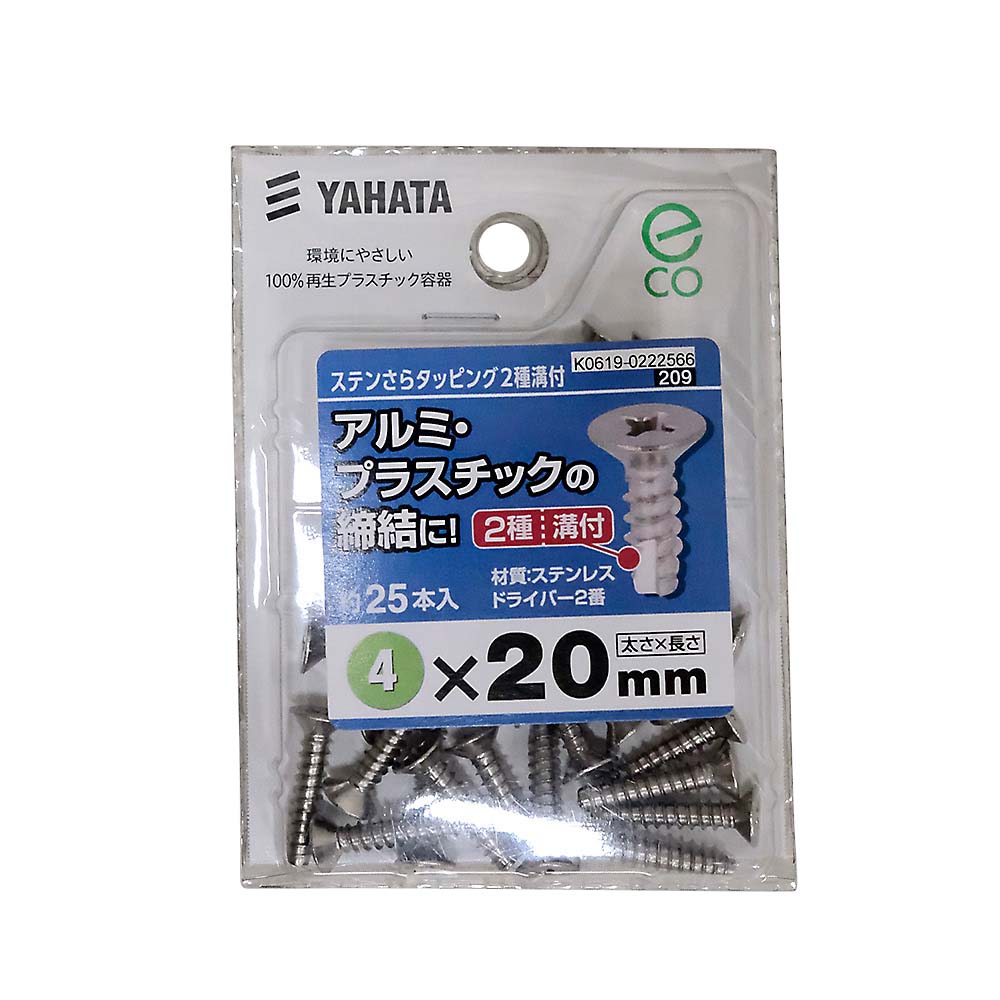 ステンさらタッピング2種溝(中)4X20