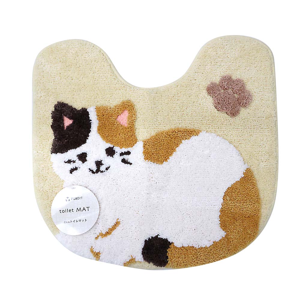 ファンディットアニマル トイレマット BE(ねこ)55×60cm