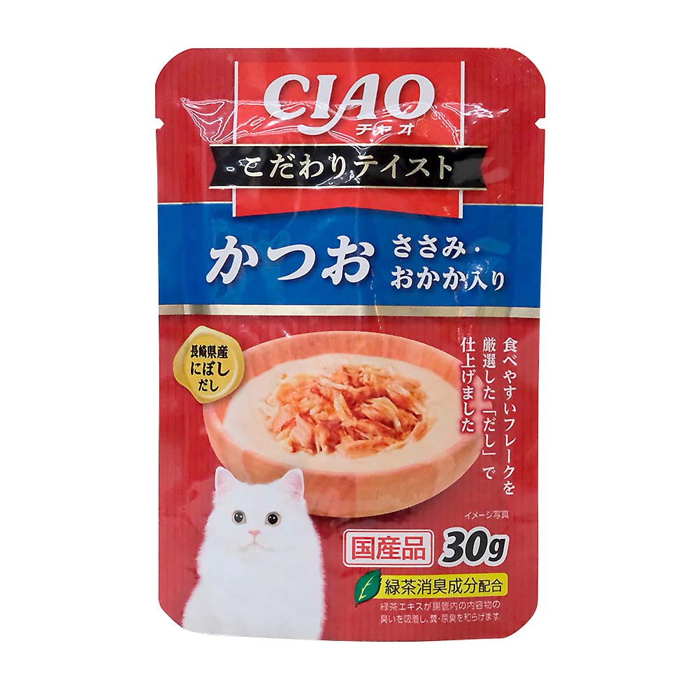 ＣＩＡＯこだわりテイスト　カツオ　ササミ・オカカ入　３０ｇ