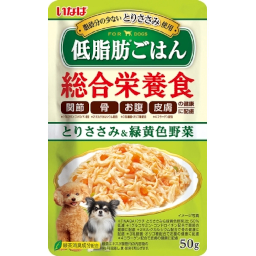 いなば 低脂肪ごはん とりささみ&緑黄色野菜　50g