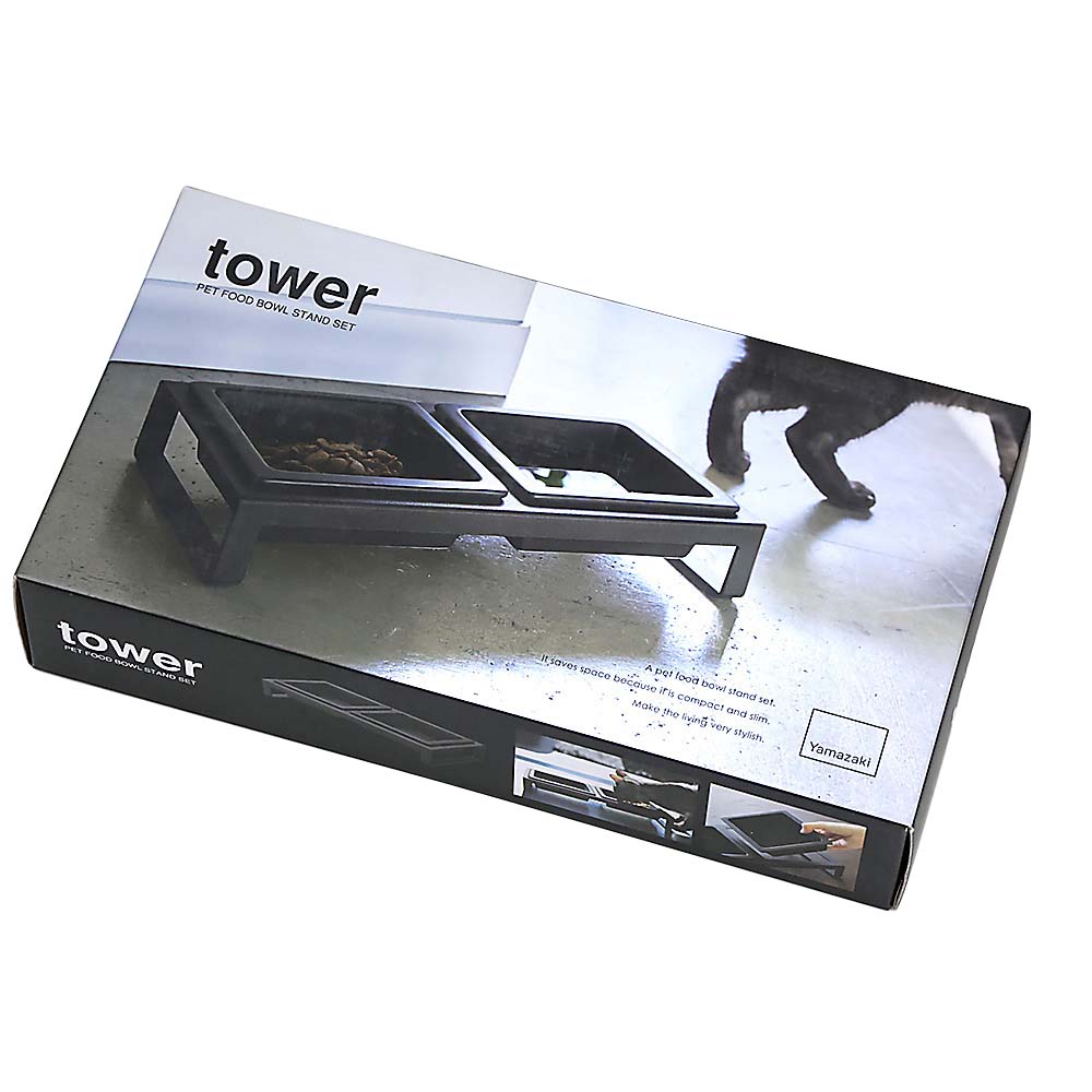 towerペットフードボウルスタンドセット　高さ 6cm