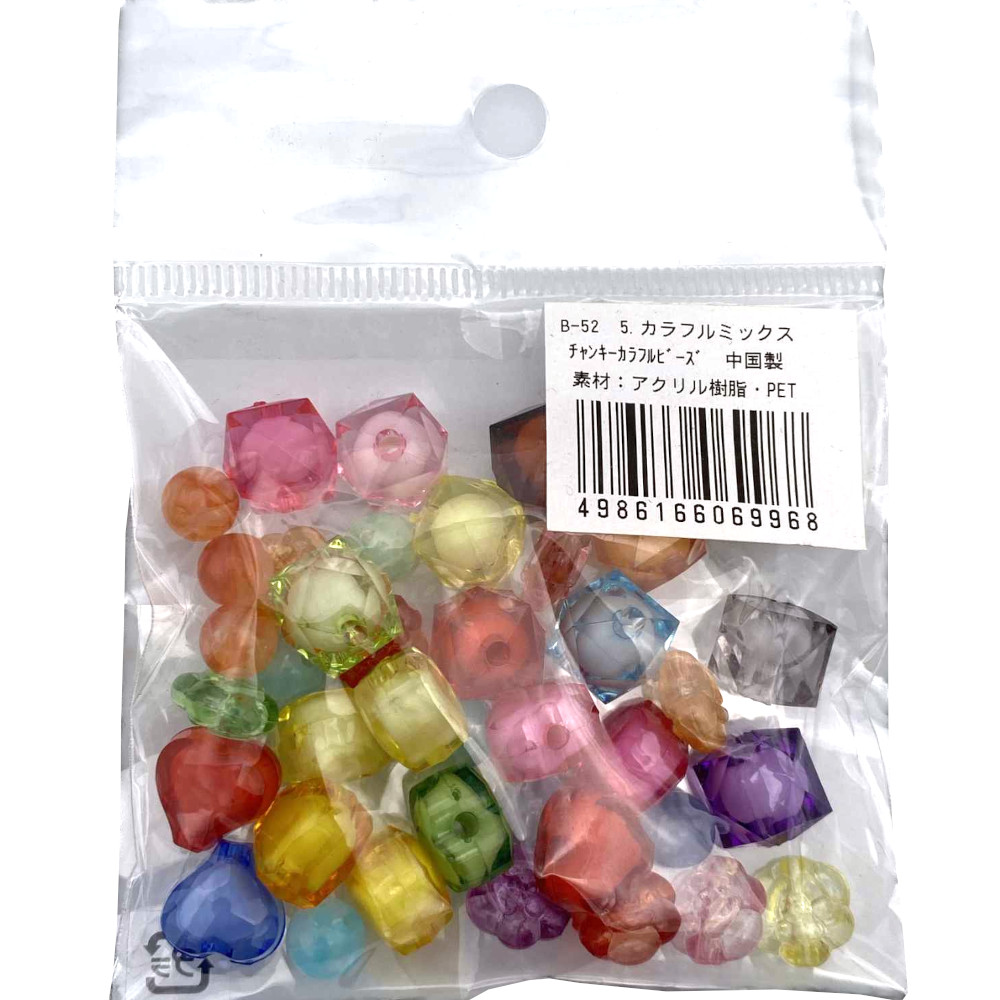チャンキーカラフルビーズ5カラフルミックス B52-5　B52-5