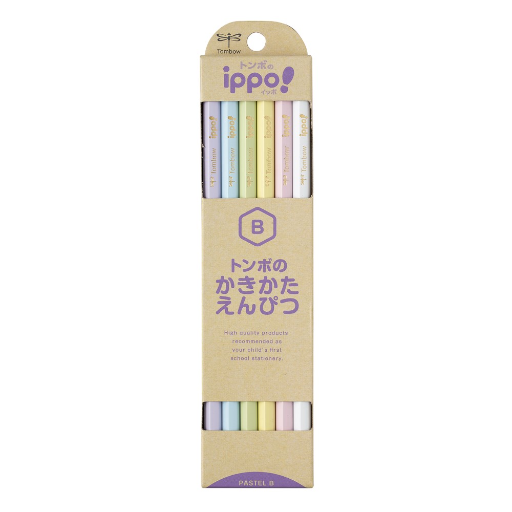 トンボ　ダース鉛筆　Ｂ　イッポ　パステルカラー　ＫＢ－ＫＮＰＴ０１－Ｂ