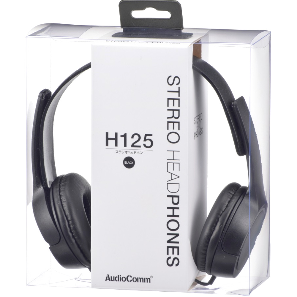 ステレオヘッドホン黒　HP-H125N-K