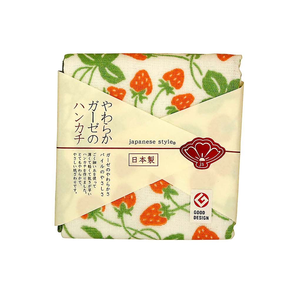 ハンカチ いちご畑　JS4120