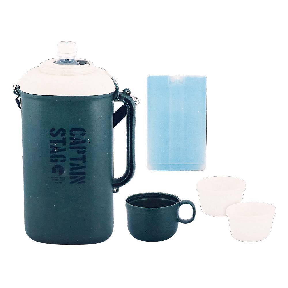 ＣＳ　ペットボトル用クーラー２Ｌ用保冷剤付　グリーン　ＵＥ－２０３８