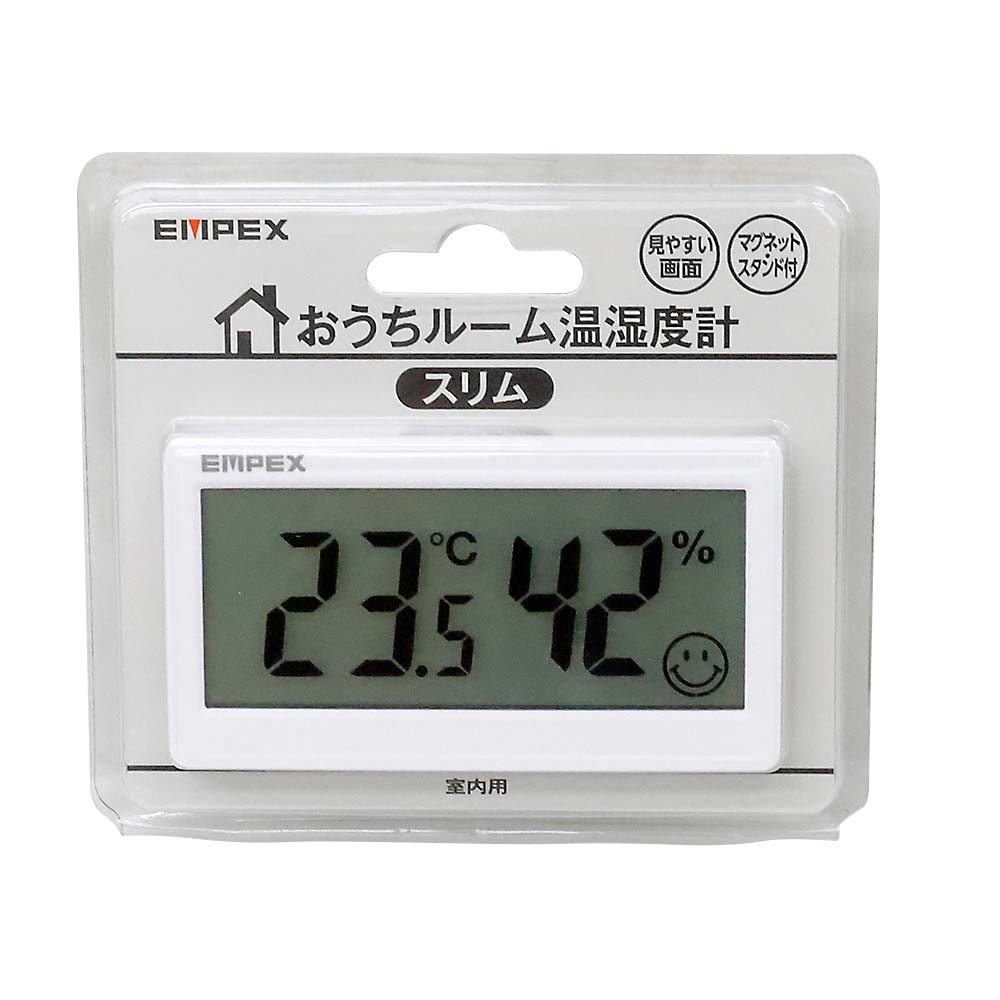 おうちルーム温度計スリム ホワイト　TD-8511