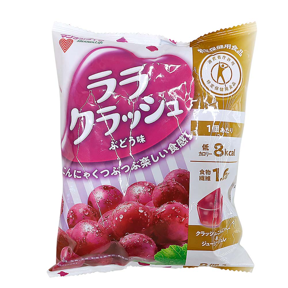 マンナンライフ　蒟蒻畑ララクラッシュ　ぶどう味　２４ｇＸ８個