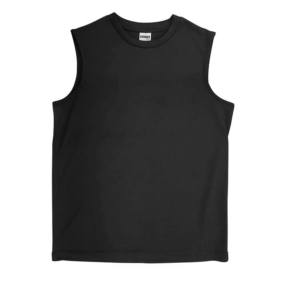 ポリジンノースリーブＴシャツ　ＭＳ１１６５－１６　ブラック　Ｌ