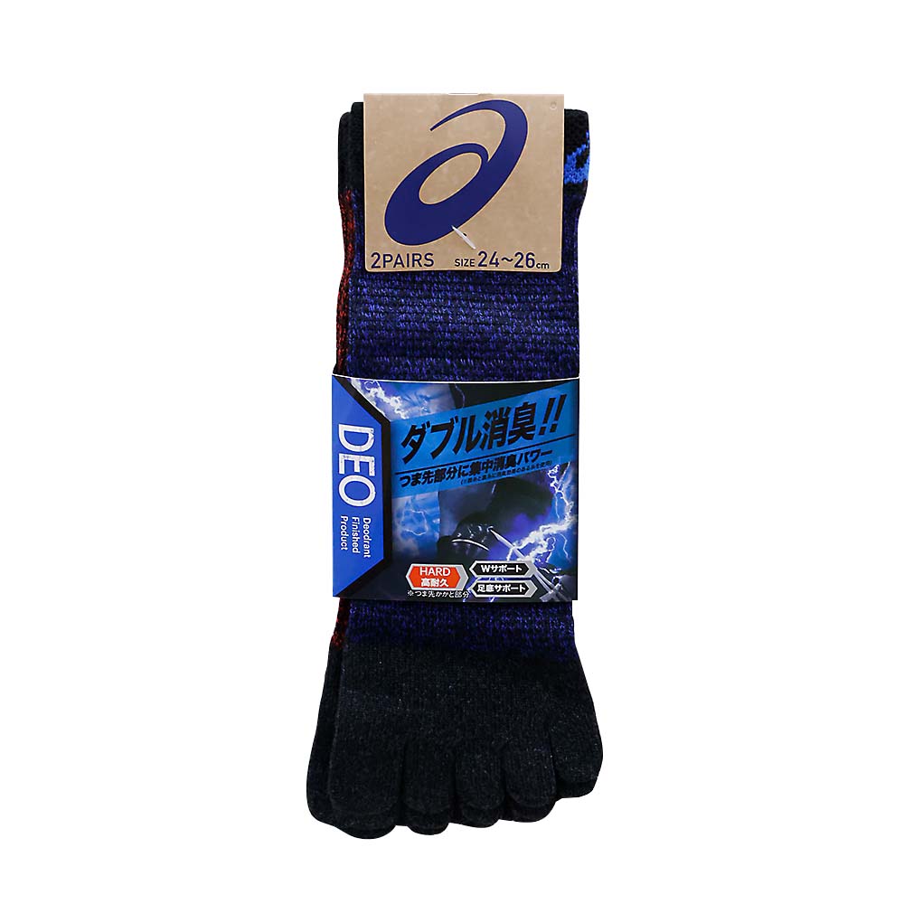 アシックスソックス消臭２Ｐ　２４－２６ｃｍ　４８９－４２６－２５－００