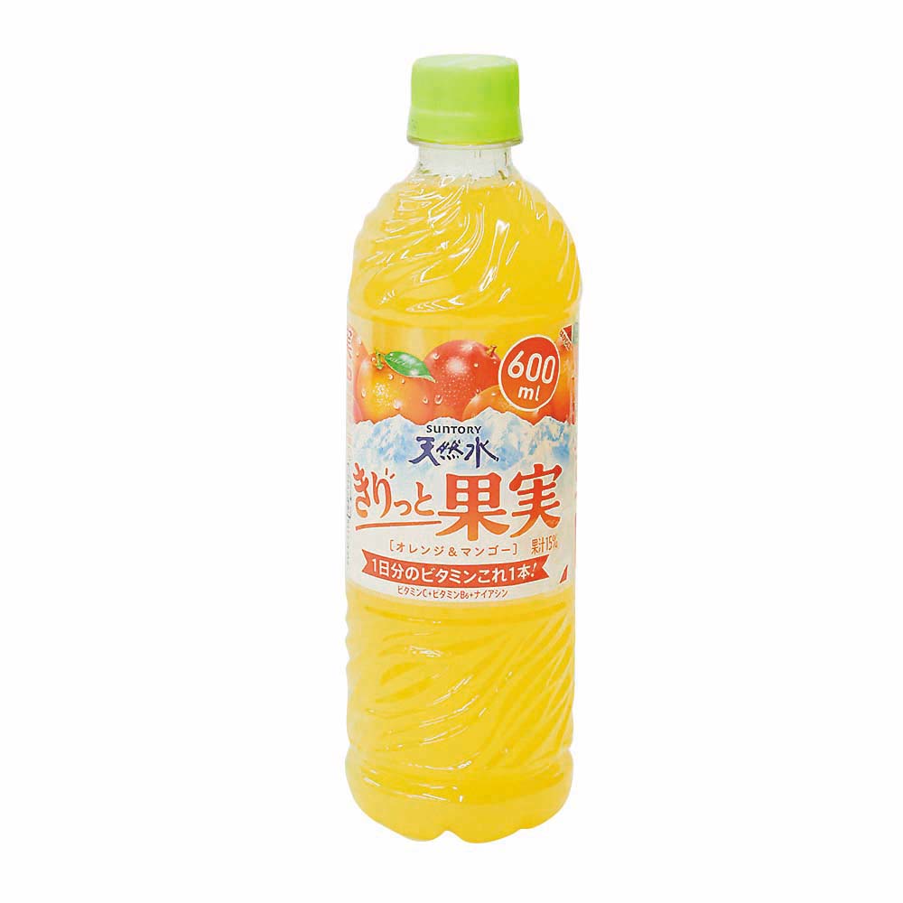 サントリ　ー天然水　きりっと果実　オレンジ＆マンゴー　６００ml