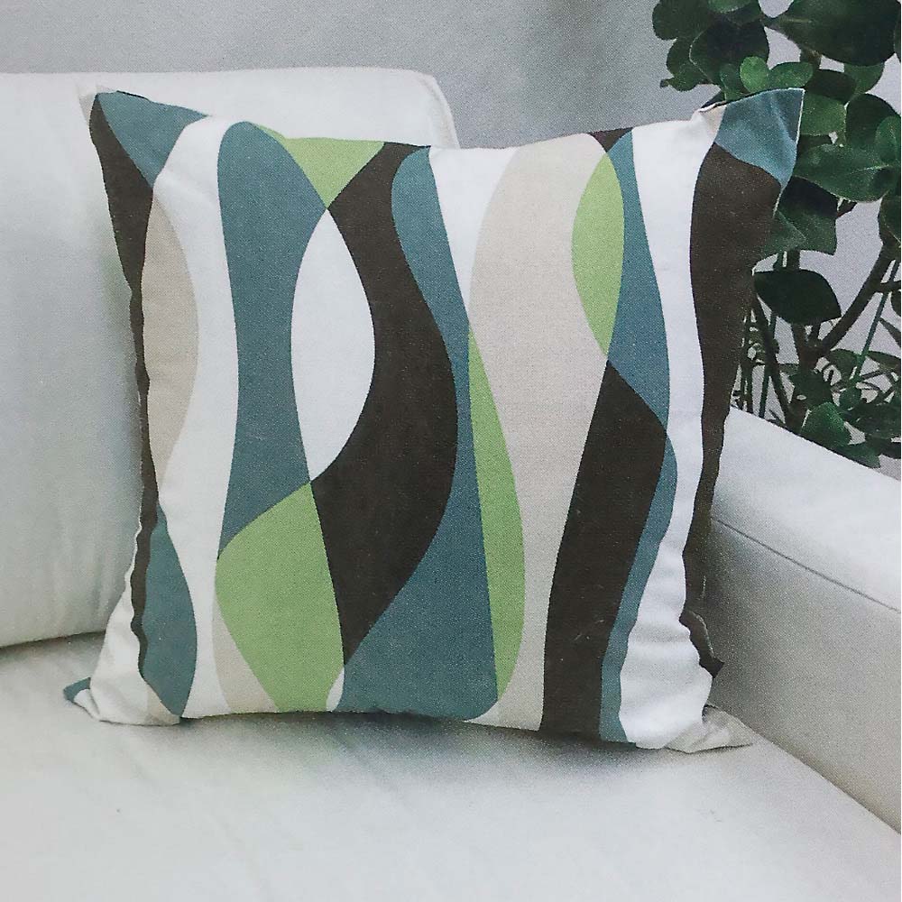 国産クッションカバー　ウェーブ　ＧＲ　６０ｘ６０ｃｍ