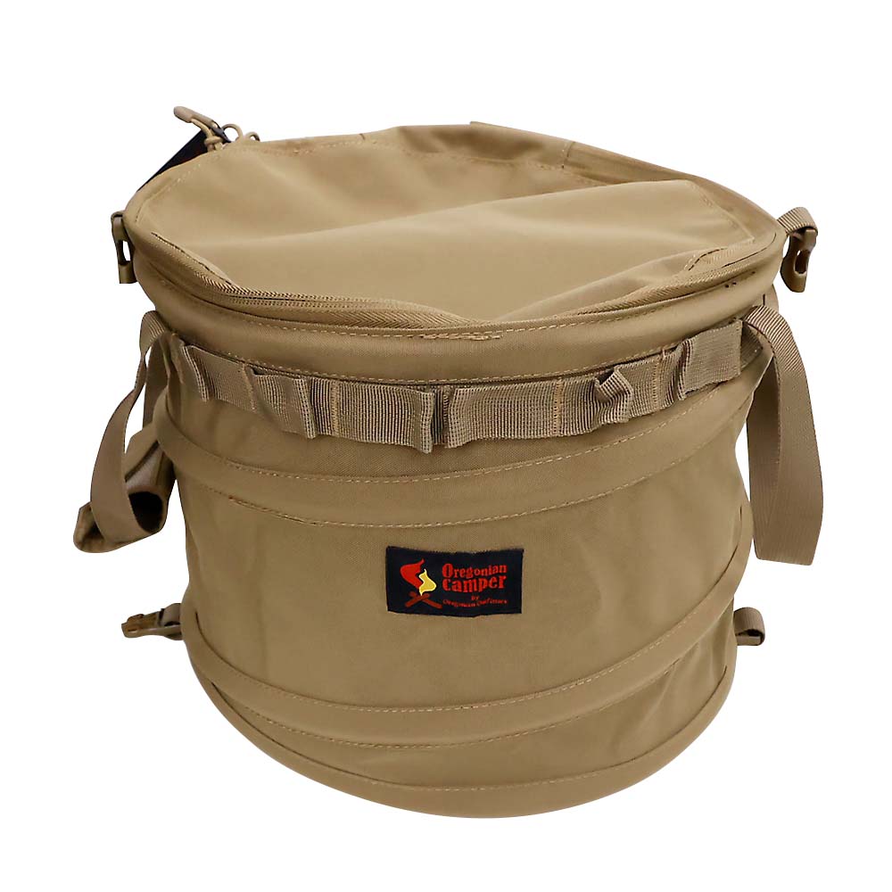 ＯＣ　テントインＰＯＰ　ＵＰ　トラッシュボックス　ＷｏｌｆＢｒｏｗｎ　直径３０ｘ高さ２７ｃｍ