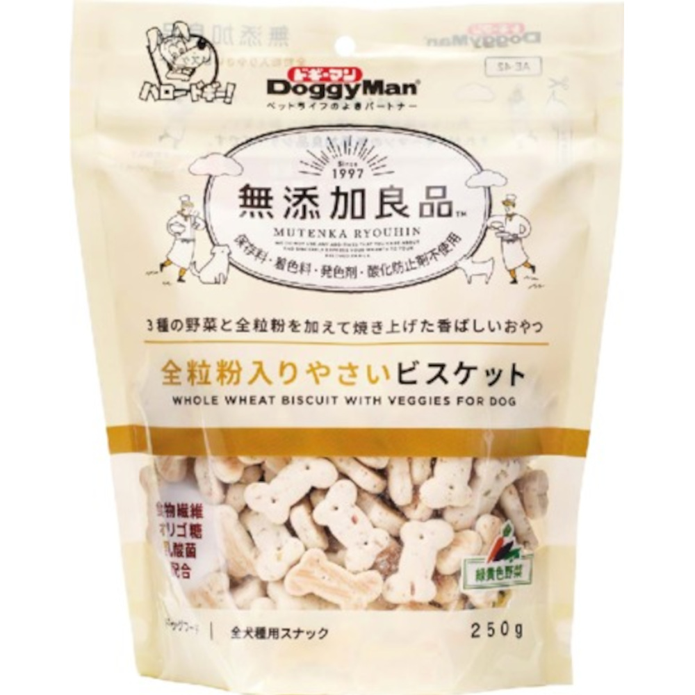 ドギーマン　無添全粒粉入野菜ビスケット　２５０ｇ