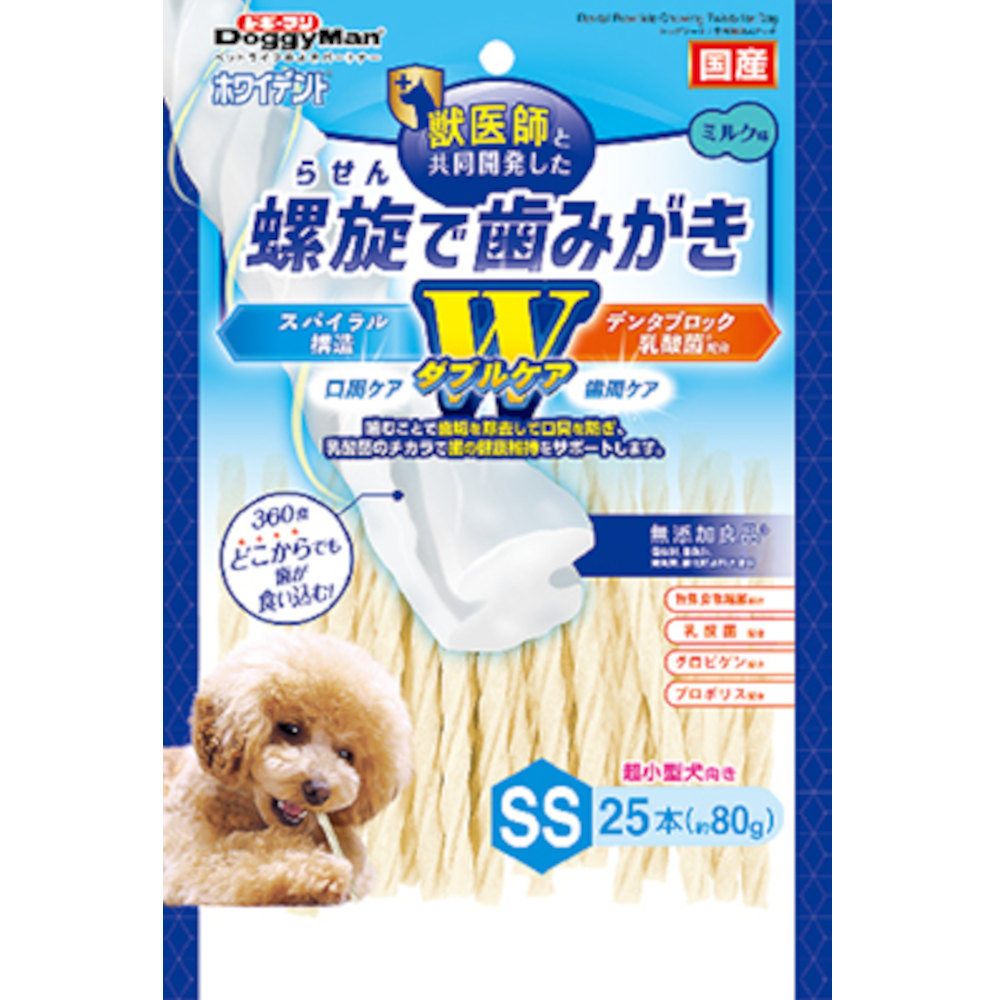 ホワイデント　螺旋歯みがきＷケアＳＳ　２５本