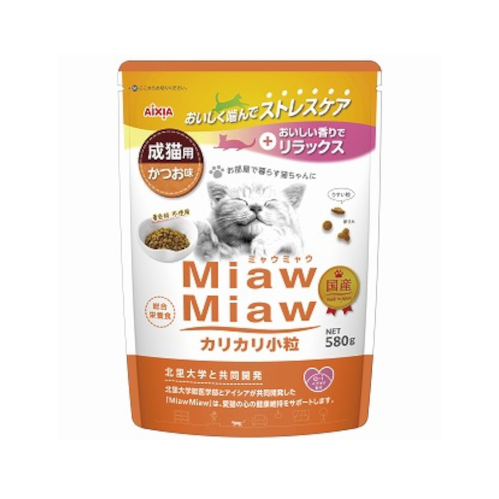 MiawMiawカリカリ小粒 580gかつお味　580g