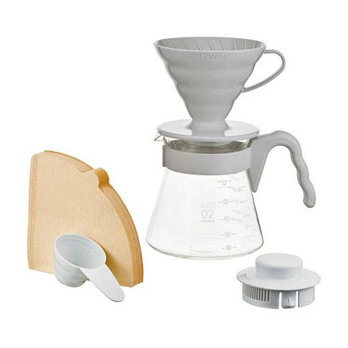 V60コーヒーサーバー02セット ペールグレー VCSD-02-PGR
