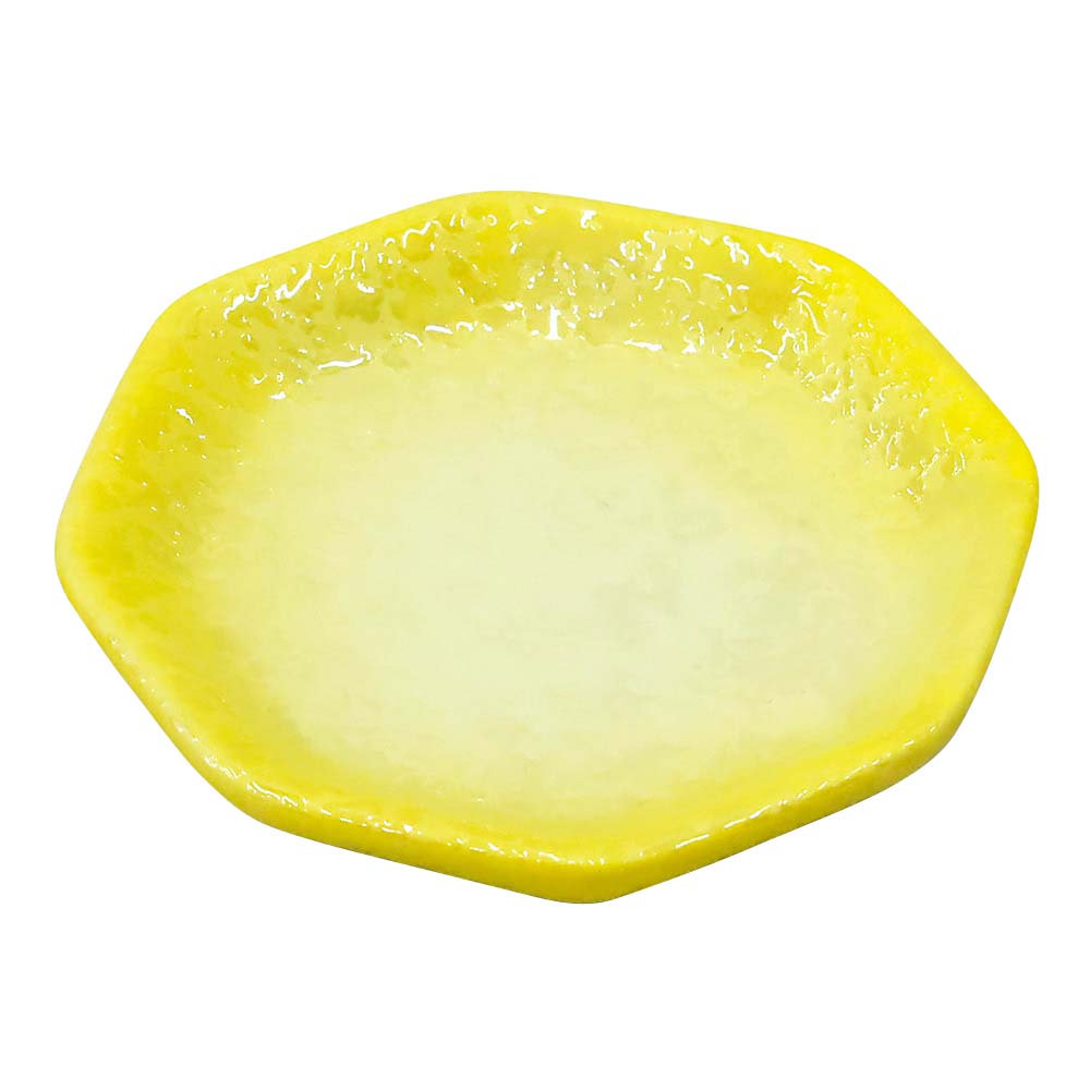 風水皿 黄