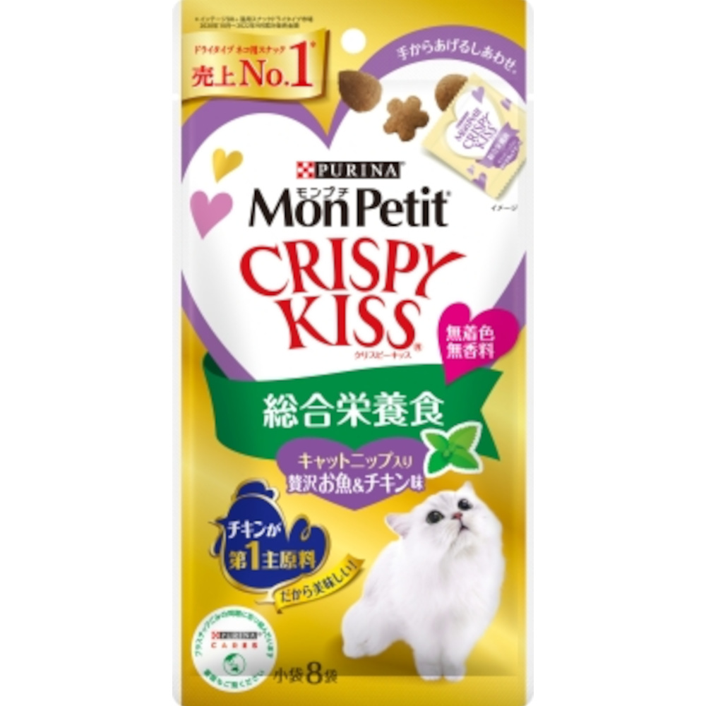 モンプチクリスピーキッス総合栄養食お魚チキン味　24g