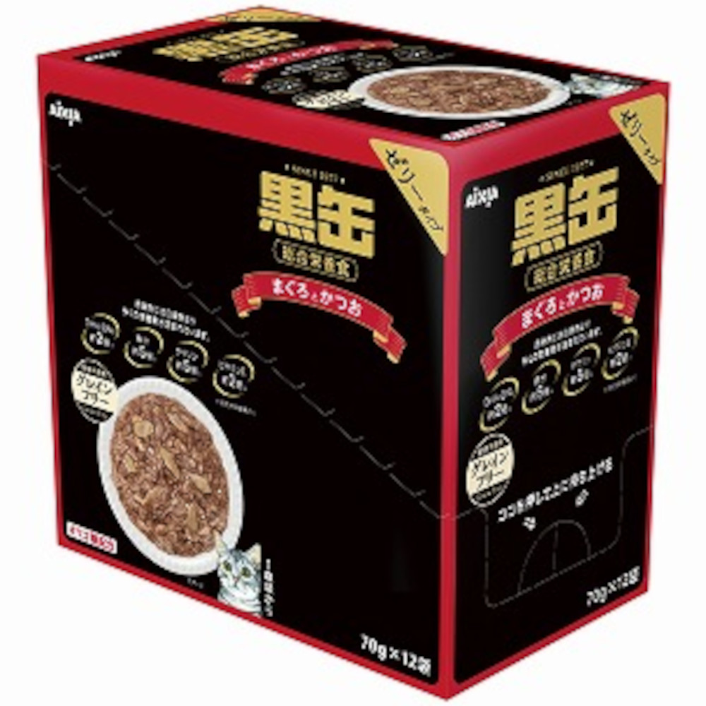 黒缶パウチまぐろとかつお　70g*12P