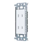 SOーSTYLE 埋込ダブルコンセント マットセラミックホワイト　WTL1502MW